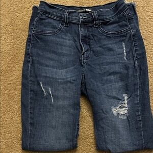 Fashion Nova Dark Blue Ripped Jeans